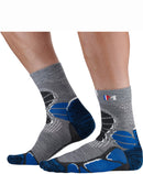 Chaussettes en laine MONNET - MID EXTRA LIGHT - Gris et Bleu