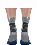 Chaussettes en laine MONNET - MID EXTRA LIGHT - Gris et Bleu