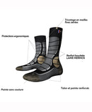 Chaussette laine MONNET - TREK MEDIUM - Beige noir