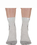 Chaussettes en lin MONNET - TREK LIN MID - Gris et Bleu