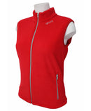 polaire femme sans manche WAFER rouge