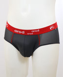 slip homme coutures plates ZEXY 3D ajouré graphite et rouge