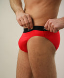 slip homme ZIMBO rouge et noir