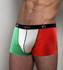 MEN'S TECHNICAL BOXER FLAT STITCHING ZIGGY GREEN-WHITE-RED