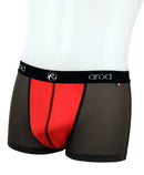 MEN'S BREATHABLE BOXER ZIGGY GRAPHITE 3D - FLUO RED