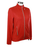gilet femme manches longues WILET rouge cinabre