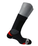 chaussettes anti-ampoules jarrettes ATREK noir / rouge