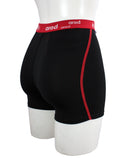 short femme coutures plates WISTE noir / rouge