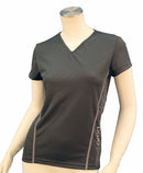 T-shirt femme manches courtes col V WIIT ébène