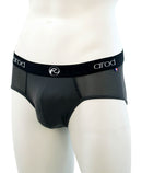 Slip homme coutures plates ZEXY 3D ajouré Graphite / Noir