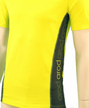 T-shirt homme respirant ZUN jaune FLUO et côtés Ebène