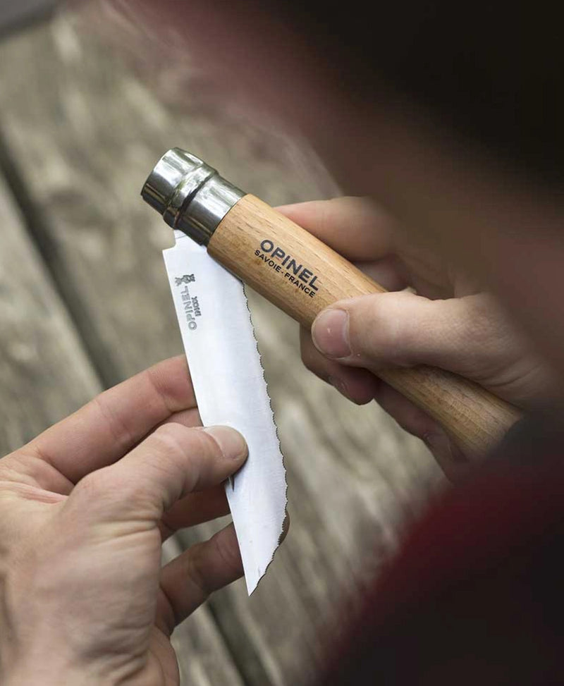 COUTEAU N°12 OPINEL cranté ACRAN hêtre