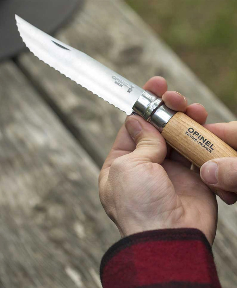 COUTEAU N°12 OPINEL cranté ACRAN hêtre