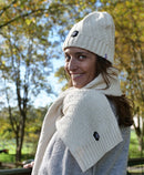 Echarpe coloris Ecru uni - ref. AMAUD - marque BLANC BONNET