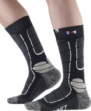 Chaussette laine MONNET - TREK MEDIUM - Beige noir