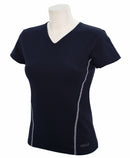 NOUVEAU t-shirt femme ref. WIIT Marine et Blanc en Coton Bio / Elasthanne