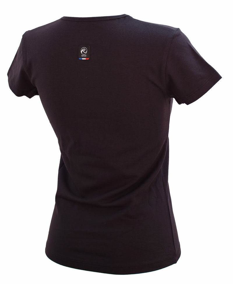 NOUVEAU t-shirt femme - réf. WIIT Marine uni - Coton Bio / Elasthanne