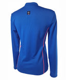 t-shirt femme manches longues WILMA Bleu Roi et Rose FLUO