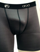 boxer long homme coutures plates ZIGLON ardoise et noir