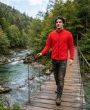 polaire homme manches longues ZONER rouge