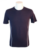 T-shirt homme manches courtes col rond ZUN coton BIO Marine et Blanc