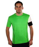 T-shirt homme manches courtes col rond ZUN Vert / Blanc / Noir