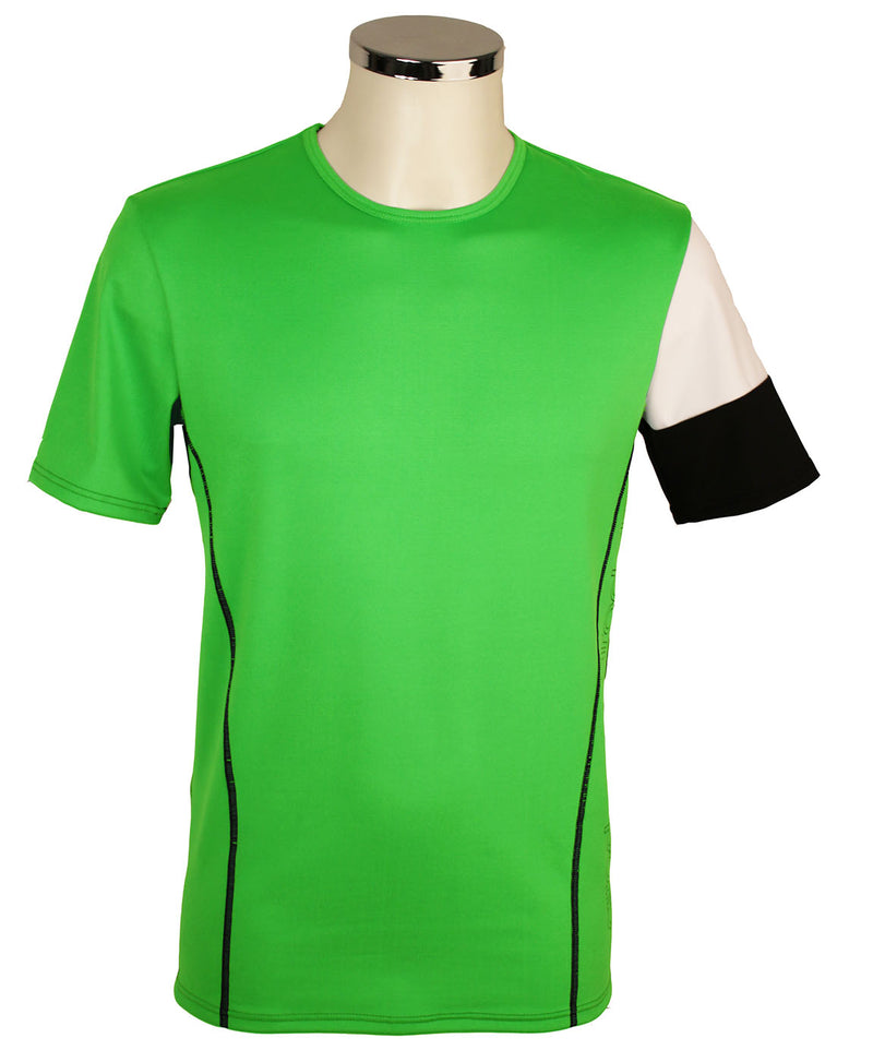 T-shirt homme manches courtes col rond ZUN Vert / Blanc / Noir