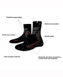 socquettes MONNET - MID EXPERT - noir/rouge