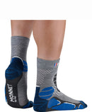 Chaussettes en laine MONNET - MID EXTRA LIGHT - Gris et Bleu