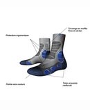 Chaussettes en laine MONNET - MID EXTRA LIGHT - Gris et Bleu