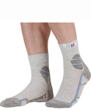 Chaussettes en lin MONNET - TREK LIN MID - Gris et Bleu
