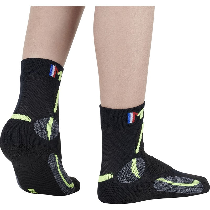 Chaussette trek enfant MONNET - réf. TREK JUNIOR - noir/vert