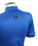 t-shirt femme manches courtes col zippé WINCY bleu roi