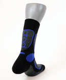 chaussettes laine soie jarrettes APERT Noir / bleu