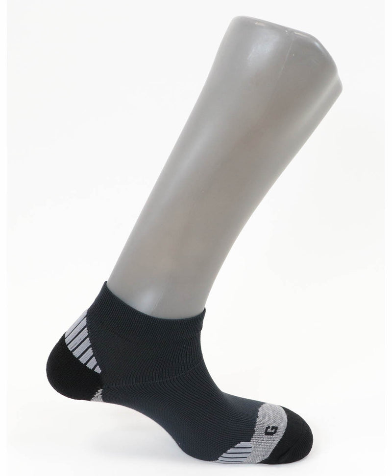 chaussettes anti-ampoules mini-socquettes ARUN noir gris