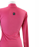 t-shirt femme manches longues col zippé WINDY fuchsia