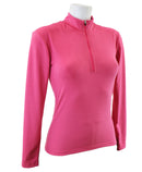 t-shirt femme manches longues col zippé WINDY fuchsia