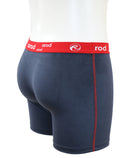 boxer long homme coutures plates ZIGLON ardoise et rouge