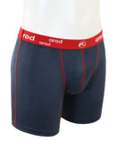 boxer long homme coutures plates ZIGLON ardoise et rouge