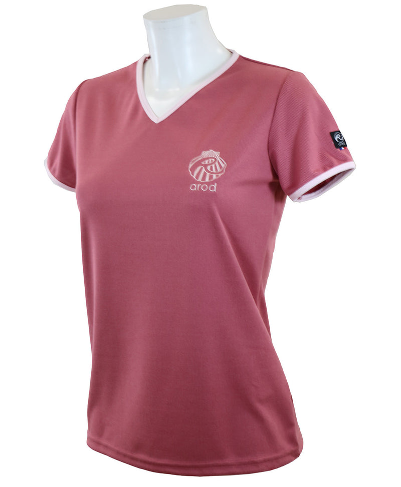 WOMEN'S BREATHABLE T-SHIRT SHORT SLEEVES WOOTEL DARK PINK