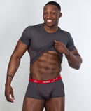 MEN'S TECHNICAL BOXER FLAT STITCHING ZIGGY GRAPHITE 3D