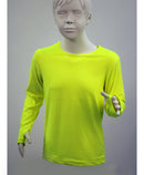 t-shirt enfant manches longues KAMI jaune FLUO