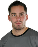 MEN'S TECHNICAL T-SHIRT SHORT SLEEVES ZIPO PEBBLE GREY