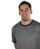 MEN'S TECHNICAL T-SHIRT SHORT SLEEVES ZIPO PEBBLE GREY