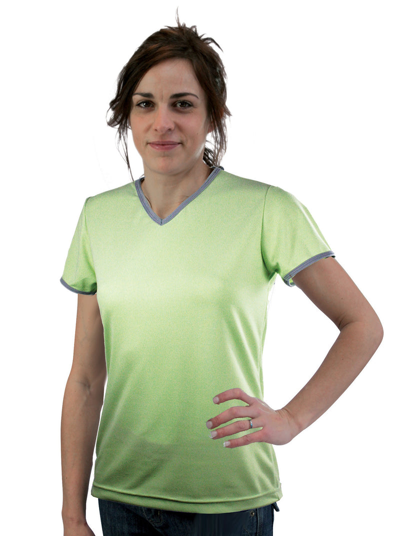 t-shirt femme manches courtes WOODY vert papillon
