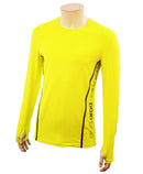 T-shirt homme manches longues col rond ZAMIR jaune FLUO