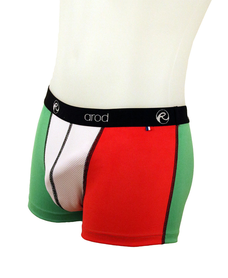 boxer homme ZIGGY Vert - Blanc 3D - Rouge