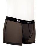 boxer homme coutures plates ZIGGY 3D ajouré graphite noir