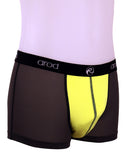 MEN'S BREATHABLE BOXER FLAT STITCHING ZIGGY GRAPHITE 3D - FLUO YELLOW