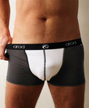 boxer homme coutures plates ZIGGY graphite 3D coquille Blanc 3D